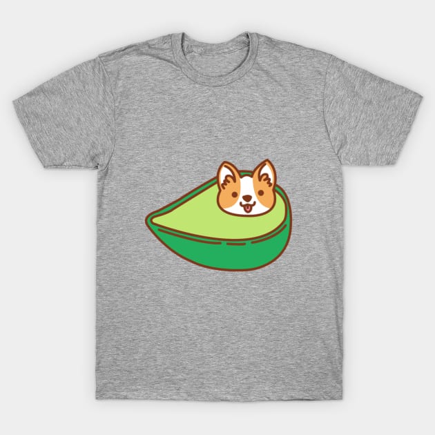 Avocado Corgi T-Shirt by mintcorner
